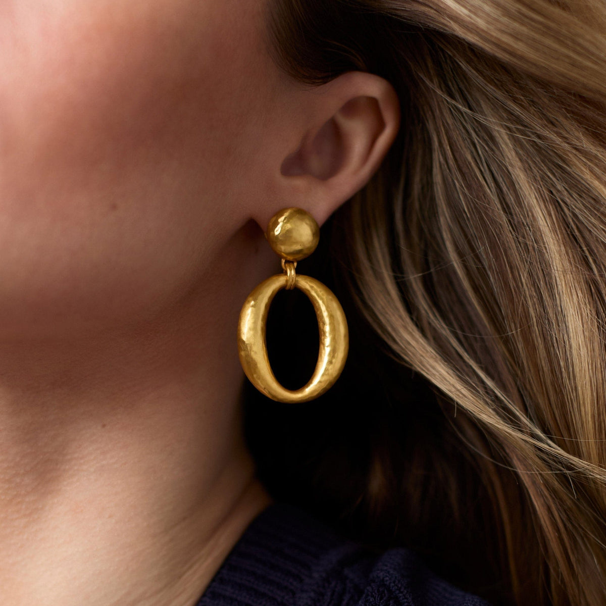 Gold Solara Orbit Statement Earring