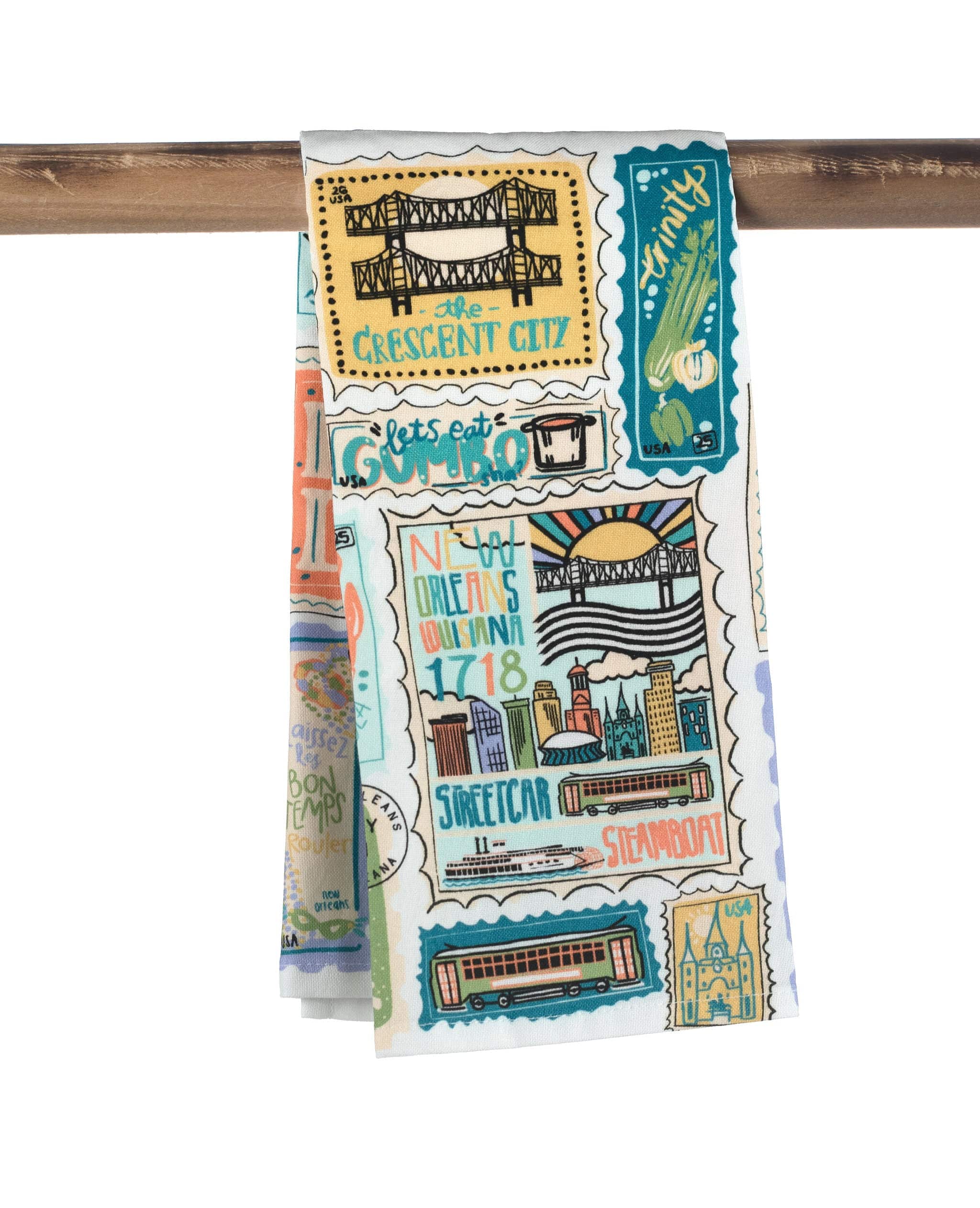 The Parish Line The Parish Line New Orleans Stamps Kitchen Towel - Little Miss Muffin Children & Home