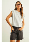 Stripe Pattern Slub Top