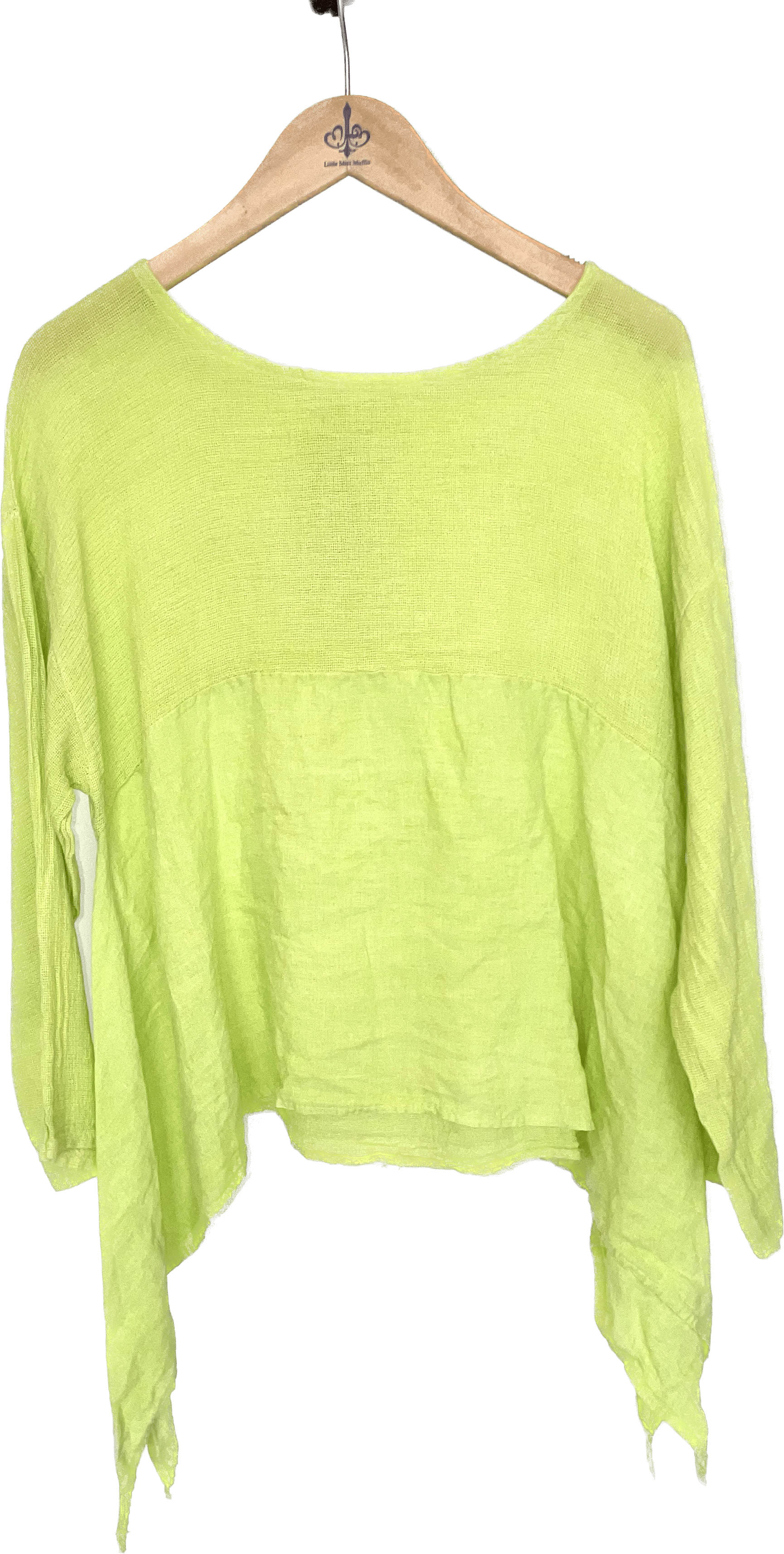 Oro Bonito Oro Bonito Long Sleeve Draped Linen Top - Little Miss Muffin Children & Home