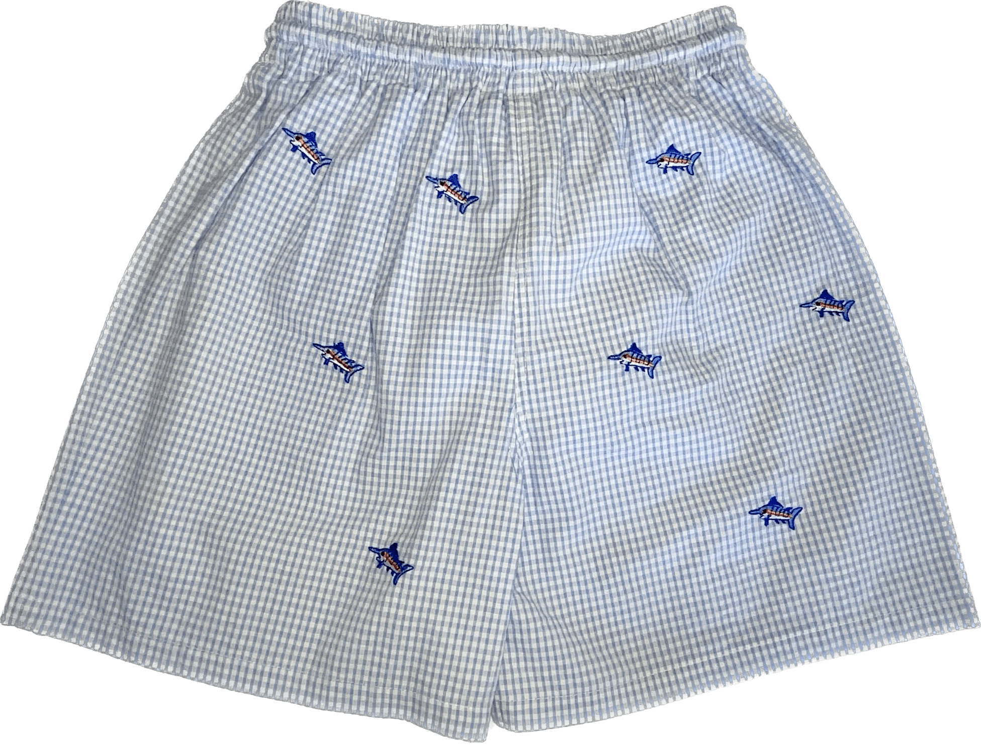 Vive La Fete Vive La Fete Sailfish Embroidered Seersucker Boys Bathing Suit - Little Miss Muffin Children & Home