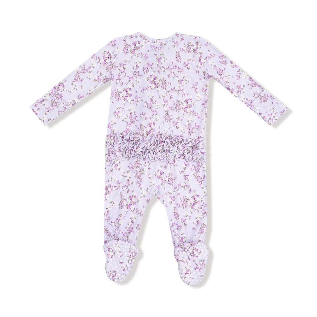 Sweet Dream Florals 2 Way Ruffle Zipper Footie