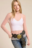 Swiss Dot Sheer Top in Pink