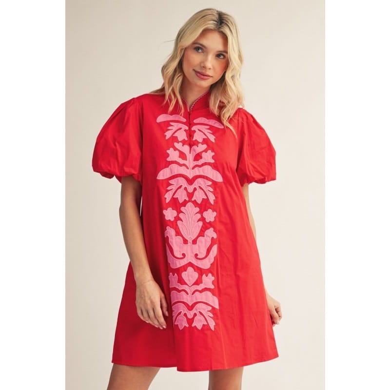 red floral shift dress The Harbor Shift Dress in Red Multi Floral XL