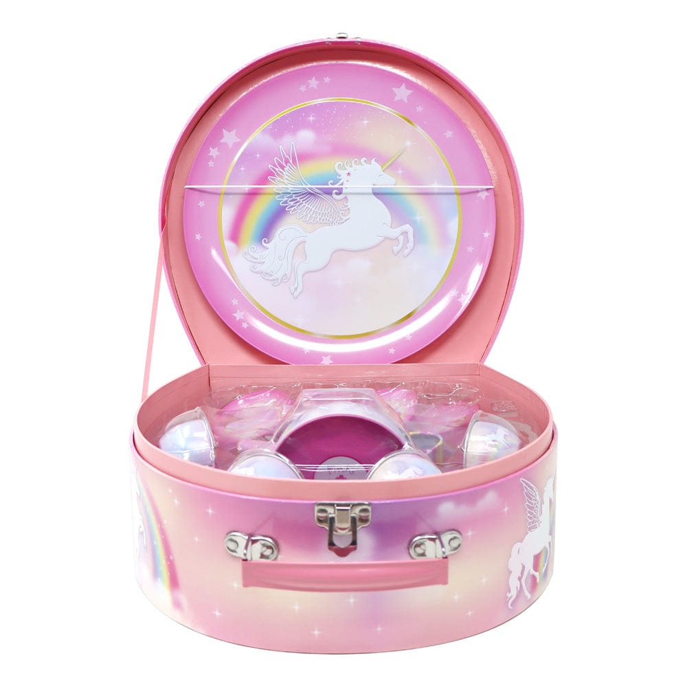 Pink Poppy Pink Poppy Unicorn Dreamer 15 Piece Tin Tea Set in Carry Case - Little Miss Muffin Children & Home