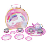 Pink Poppy Pink Poppy Unicorn Dreamer 15 Piece Tin Tea Set in Carry Case - Little Miss Muffin Children & Home