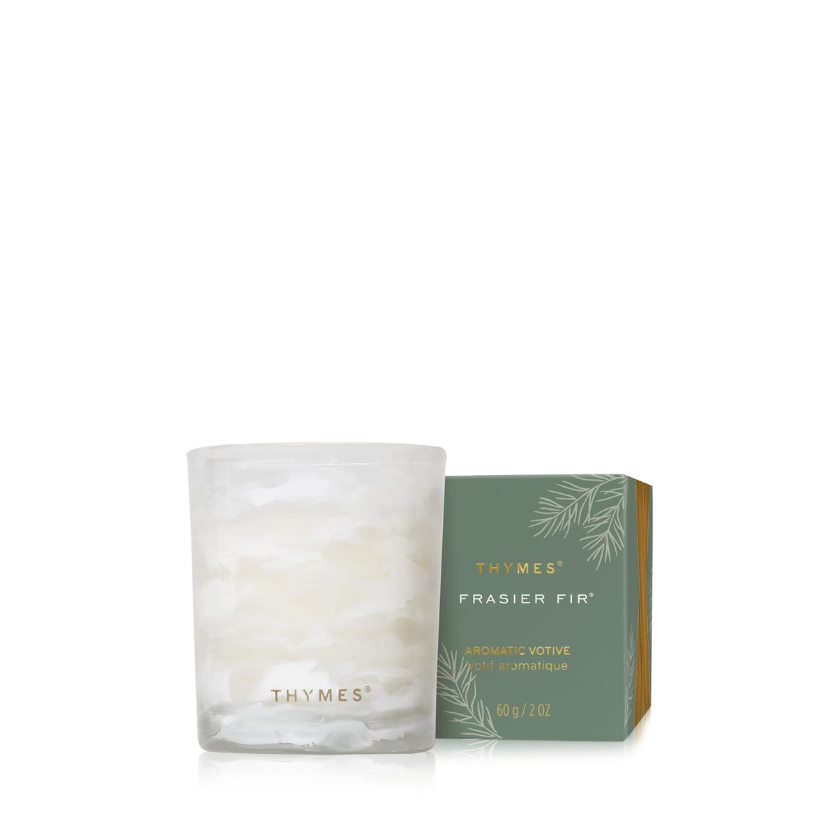 Thymes Frasier Fir Tidings Boxed Votive Candle 2oz