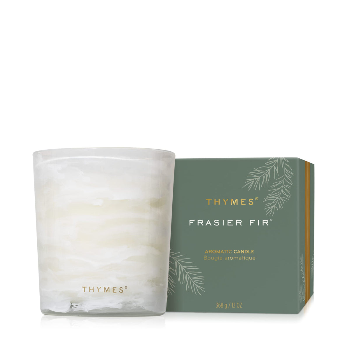 Thymes Frasier Fir Tidings Boxed Candle 13oz