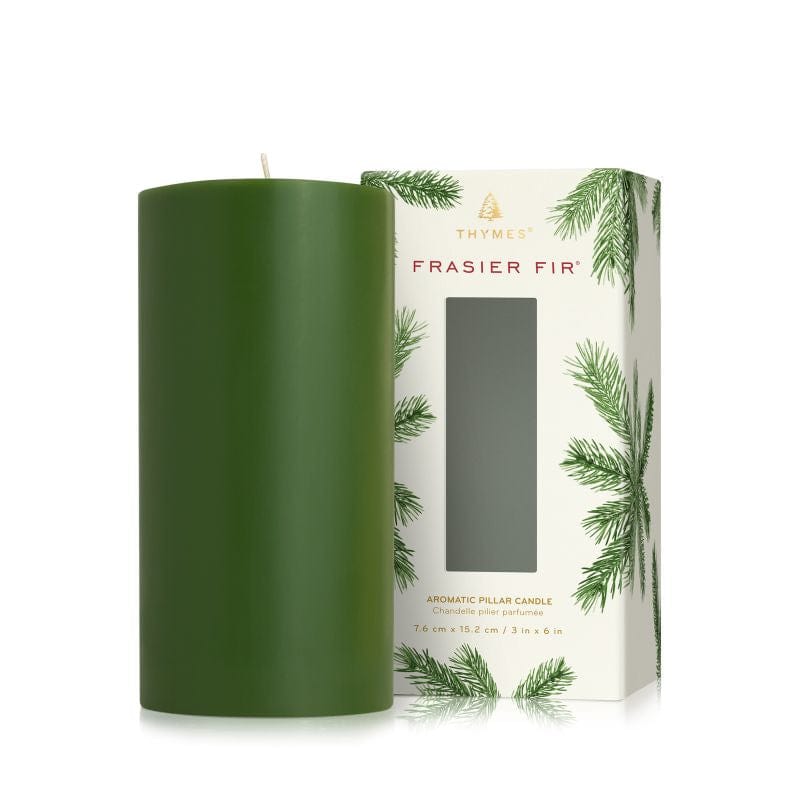 Thymes Thymes Frasier Fir Pillar Candle, Large 3"x6" - Little Miss Muffin Children & Home