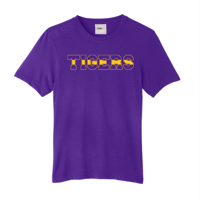 Whereable Art Whereable Art Tigers Varsity Stripe Performance Youth Tee - Little Miss Muffin Children & Home