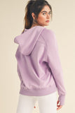 Yelete Scuba Quarter-Zip Hoodie in Light Purple