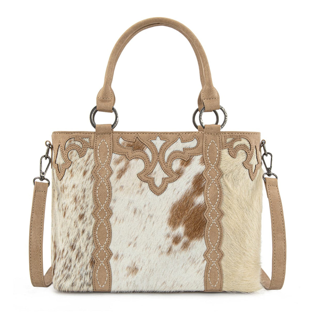Tan Genuine Hair-On Cowhide Tote