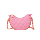 Zomi Gems Tiny Quilted Chain Wrapped Hobo Bag, Pink