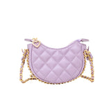 Zomi Gems Tiny Quilted Chain Wrapped Hobo Bag, Purple