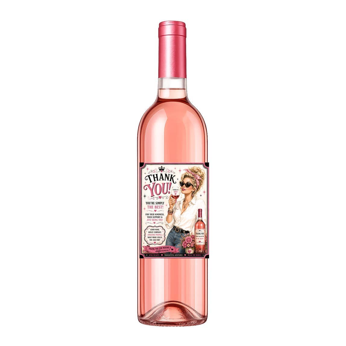 Sassy Vine Thank You Wine Label
