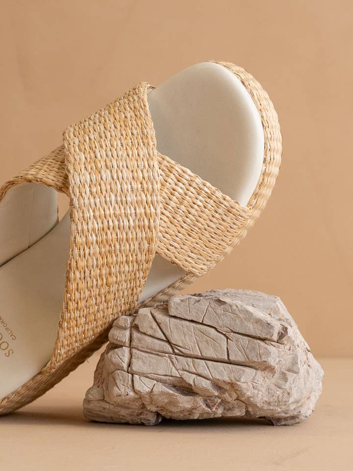 The Fresno Natural Raffia Platform Sandal