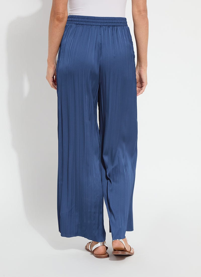 The Packable Pleated Palazzo Pant in Capri Blue