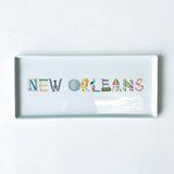 Dishique New Orleans Icons Typography Themed Tray 10.5" Long