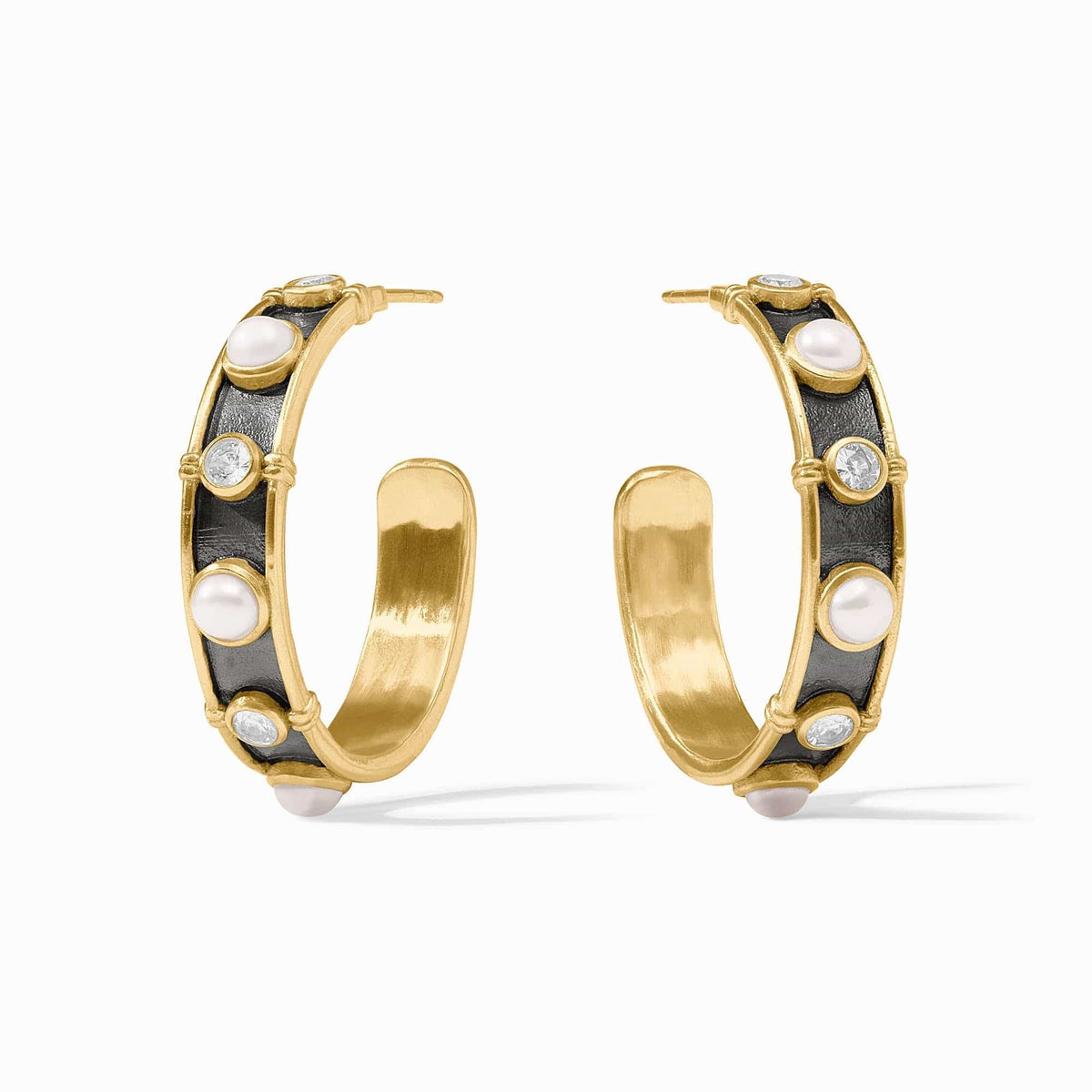 Medium Pearl Tribeca Hoop