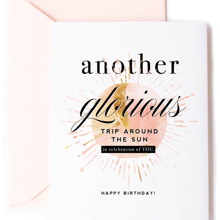 Trip Around the Sun Inspirational Birthday Greeting Card