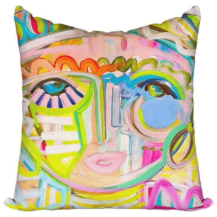 Tropicana Chica Self-Backed Outdoor Pillow