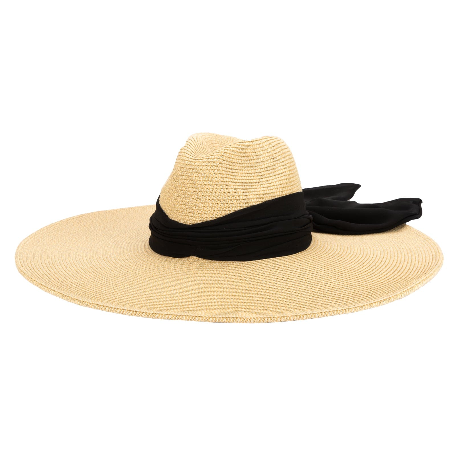 Boardwalk Ultrabraid Pinch Crown Wide Brim Sun Hat with Printed Fabric Band