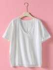 Exposed Seam V-Neck Tee