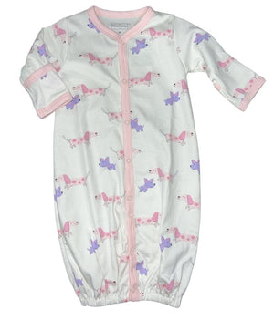 Kissy Kissy Convertible Gown Print Puppy Fun, Multi Pink