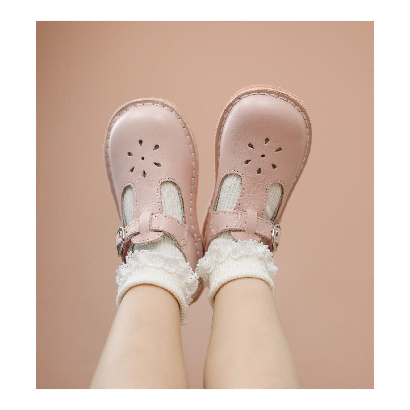 L'Amour Shoes L'Amour Joy Classic Leather T-Strap Mary Jane Pink - Little Miss Muffin Children & Home