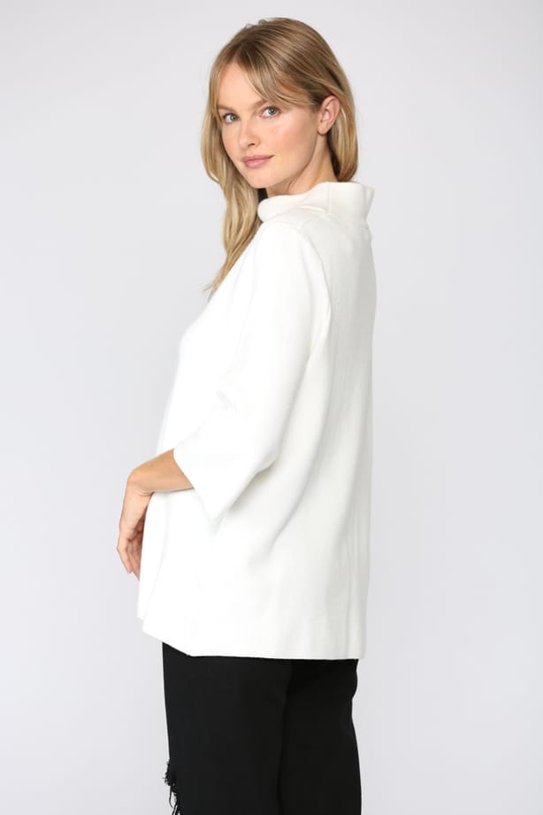 Mock Neck Pull Over Bell Sleeve Sweater, 4 Colors Available