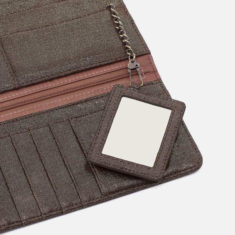 Hobo Rachel Continental Wallet in Metallic Leather | Little Miss Muffin ...