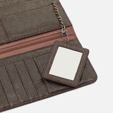 Hobo Rachel Continental Wallet in Metallic Leather