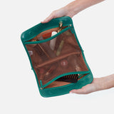 Hobo Beauty Large Cosmetic Pouch in Polished Leather