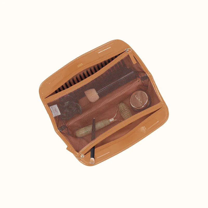 Hobo Beauty Brush Case in Polished Leather - Natural