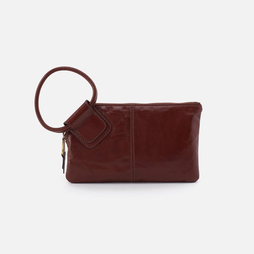 Hobo Hobo Sable Wristlet Clutch In Polished Leather - Chocolate - Little Miss Muffin Children & Home