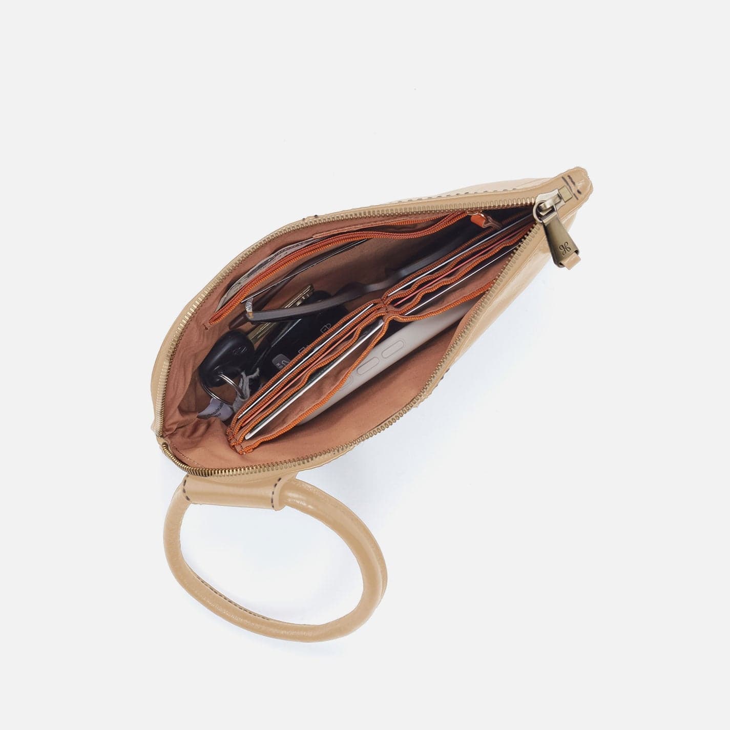 Hobo Sable Wristlet in Polished Leather - Desert Sand - Little Miss Muffin Children & Home