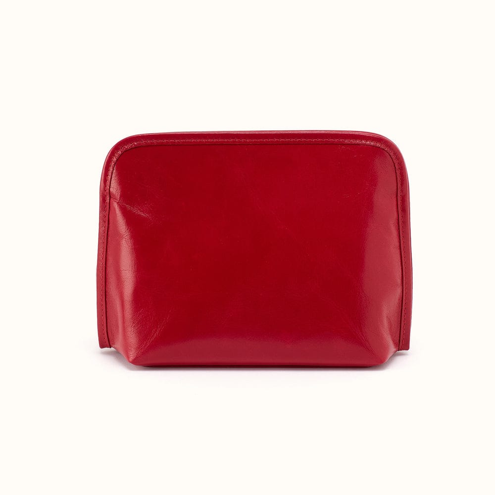 Beauty Cosmetic Pouch Polished Leather - True Red