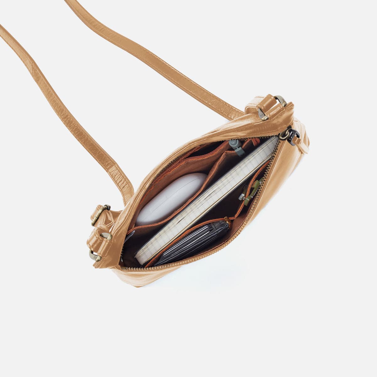 Hobo Cambel Crossbody in Polished Leather - Desert Sand - Little Miss Muffin Children & Home