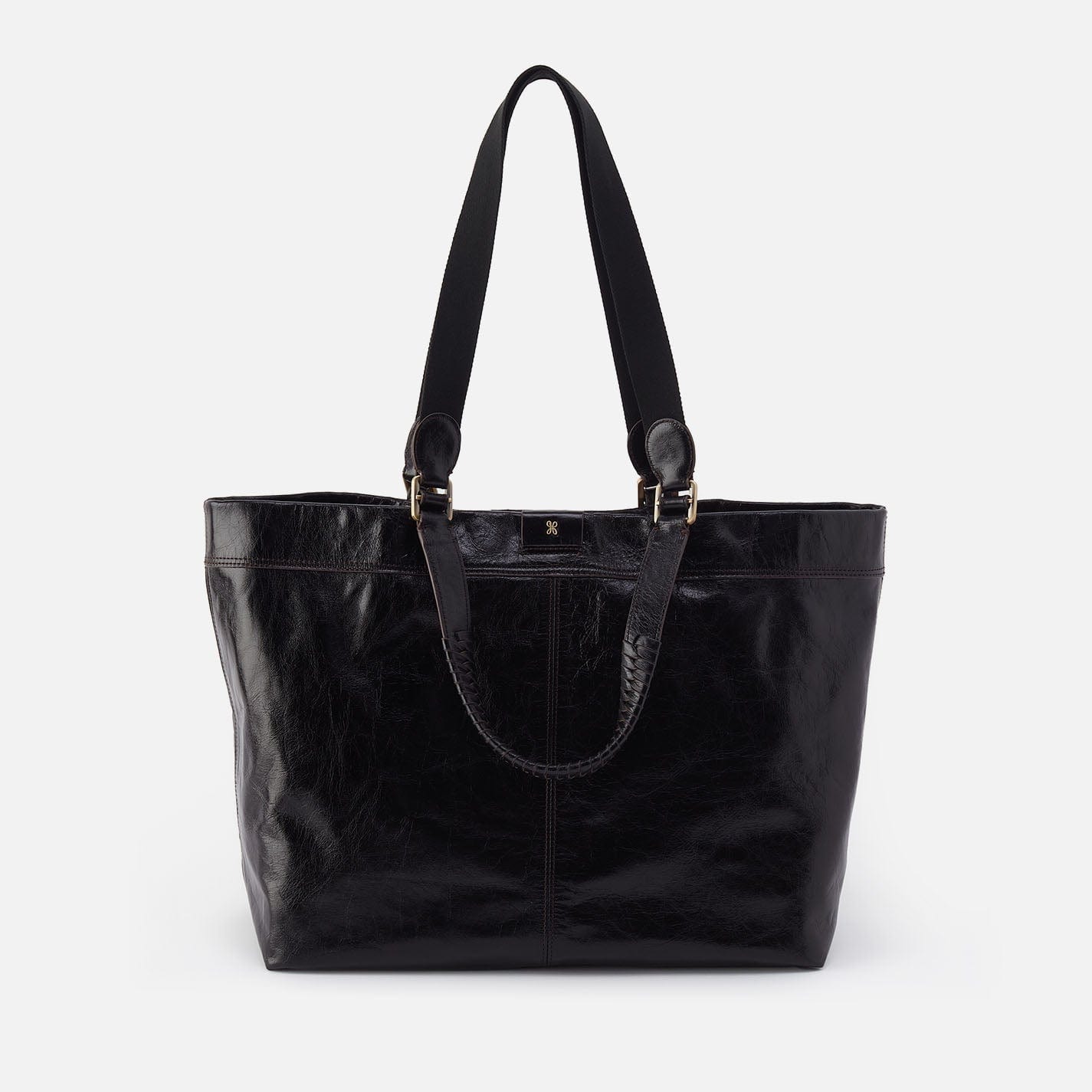 Hobo Romy Max Tote in Polished Leather - Black - Little Miss Muffin Children & Home