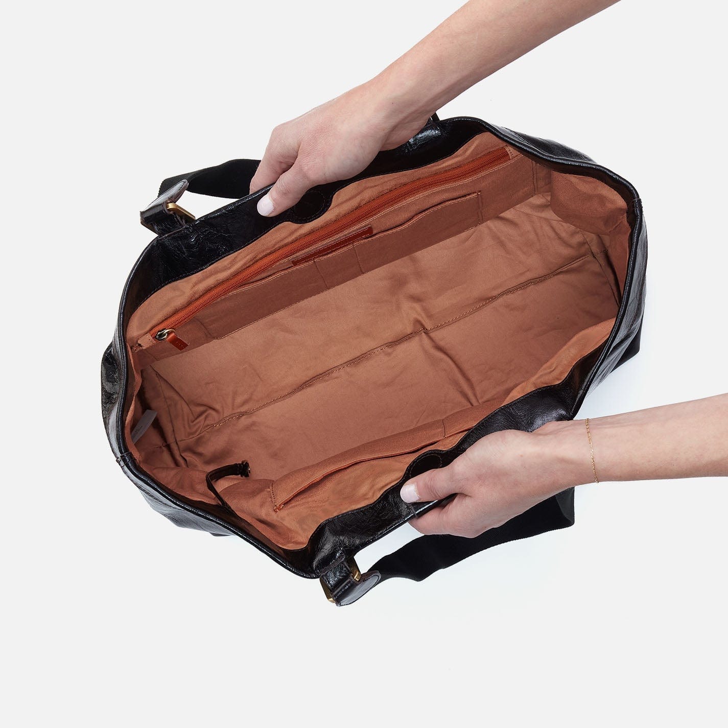 Hobo Romy Max Tote in Polished Leather - Black - Little Miss Muffin Children & Home