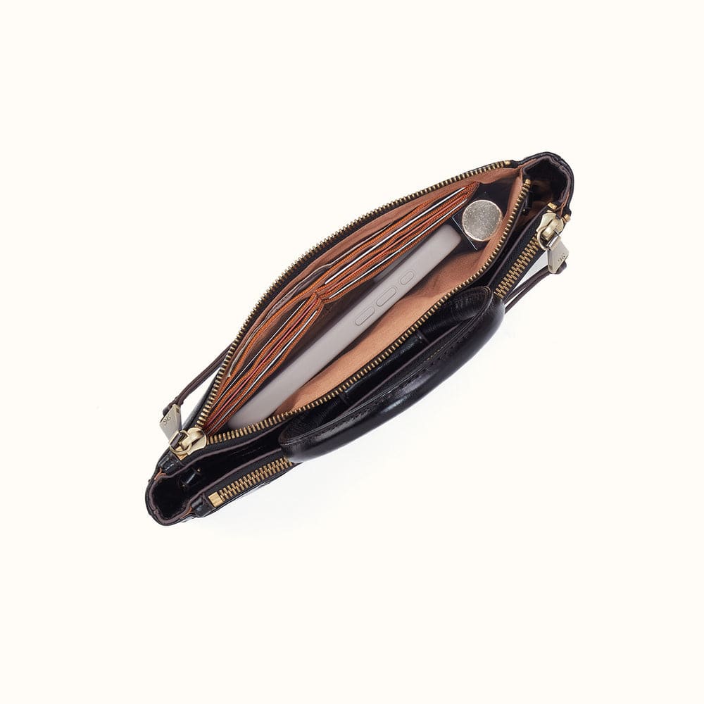 Sable Crossbody Polished Leather - Black