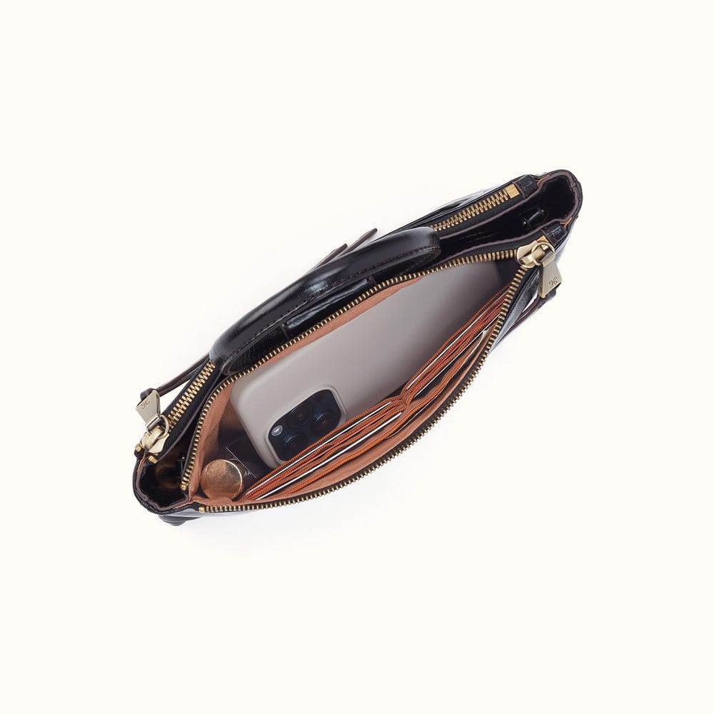 Sable Crossbody Polished Leather - Black