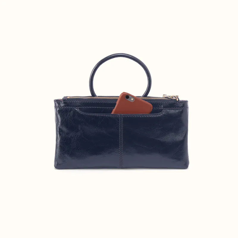 Sable Crossbody in Polished Leather - Ink Navy