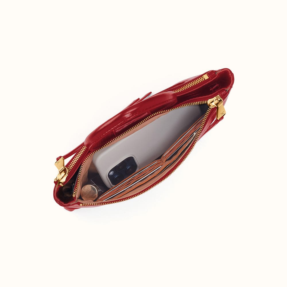 Sable Crossbody Polished Leather - True Red