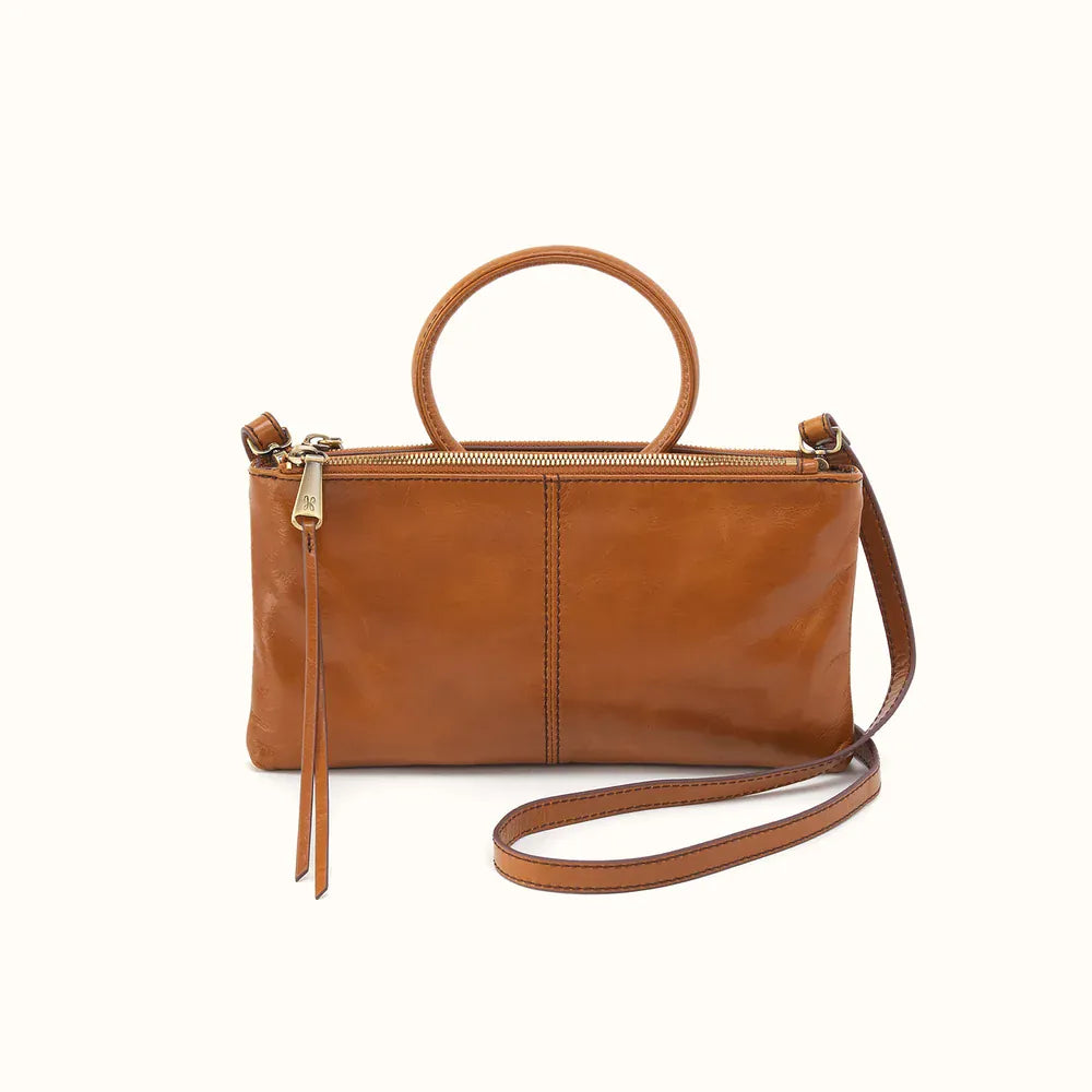 Sable Crossbody in Polished Leather - Truffle