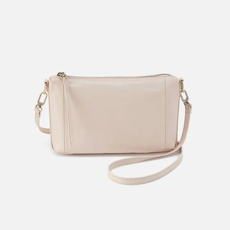 Darcy Carry-All Crossbody in Polished Leather Pale Flax