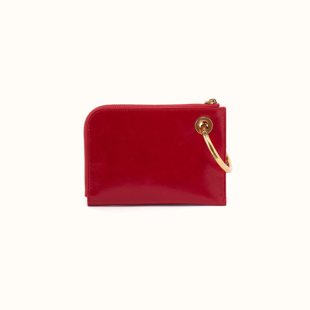 Jett Credit Card Wristlet Polished Leather - True Red