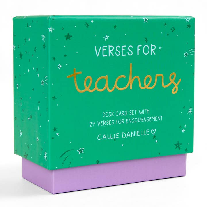 Verses For Teachers – Bible Verse Card Set + Display Stand