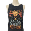 Vintage Sun Graphic Sleeveless Crewneck Top in Dark Grey