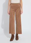 Vionette Vegan Suede Wide Leg Trouser in Caramel